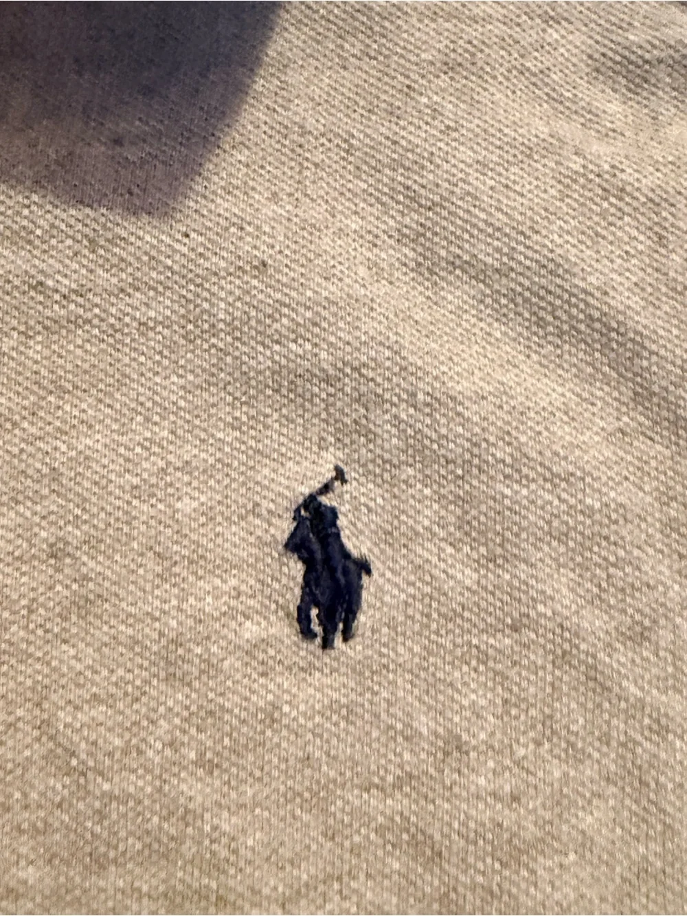Polo by Ralph Lauren Light Gray Polo with Navy Logo #0038